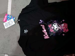 Cute Kuromi Graphic Crop Top