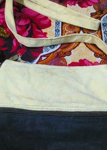Embroidered Crossbody Bag with Floral Design