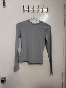 Grey Long Sleeve Top XS