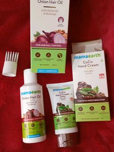 Mamaearth Onion Hair Oil &amp; Coco Hand Cream Set