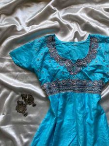 Beautiful Blue Ethnic Kurti
