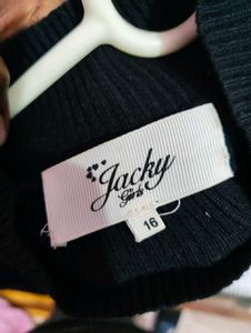 Black Knit Turtleneck Top