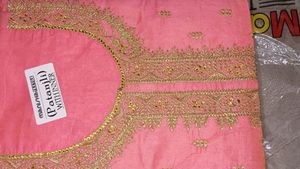 Girlish Pink Tread Embroidery Suit