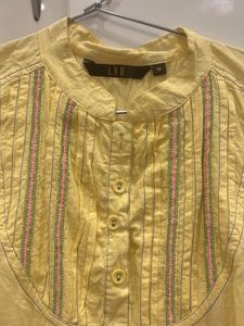 Yellow Embroidred Top