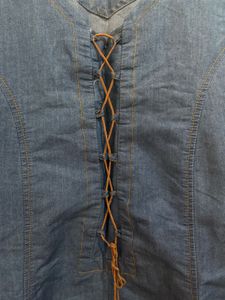 Denim Lace-Up Dress