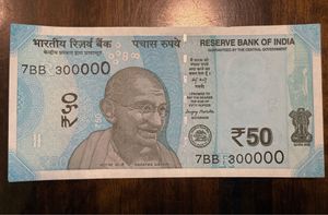 50 Rupee Note Fancy Number 300000
