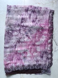 Unused Onion pink Saree