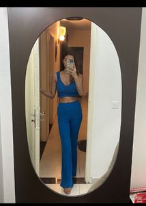 Blue Crop Top &amp; Pant Zara