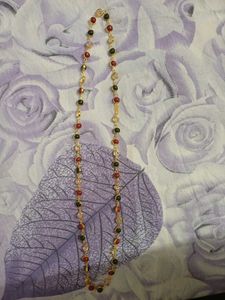Chic Beaded Gemstone Necklace