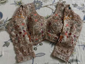 🆕Embroidered Sequin Designer Lehenga Champagne