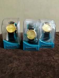 Sonata Gold Watch
