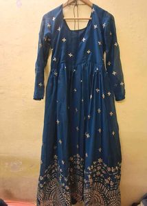 Beautiful Royal Blue ethnic gown with dupatta 🩵🩵