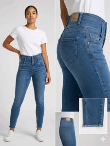 High Waisted Button Up Jeans