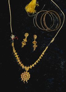 Gold Plated Necklace & Earring Set