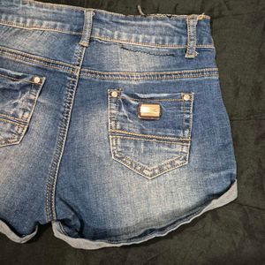 Stylish Distressed Denim Shorts y2k