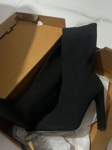 Stylish Black Sock Boots