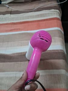 Pink and White Hair Dryer