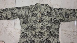Unique Bicycle Print Kurta