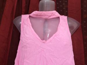 Mango Sleeveless Pink Top