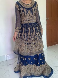 Anarkali-style kurti paired with a lehenga