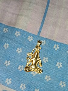 Golden Toned Lord Shiva Pendant