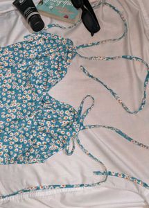 Mini A Line Blue Preety Summer Dress 🤍