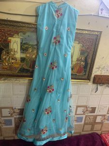 Blue Embroidered Indian Top