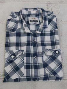 Men's ODD EVEN Blue and White Checkered Shirt