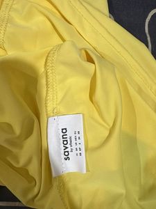 Yellow Halter Neck Crop Top