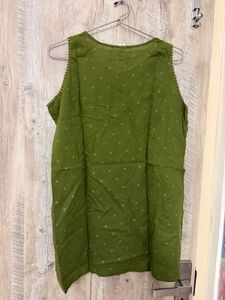 Olive Green Ethnic Tunic with Tassels