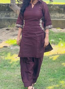 Hand Embroidered Farshi salwar Kurta Set