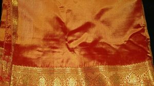 mustard crepe silk saree