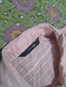 Light Pink Sleeveless Button-Up Shirt