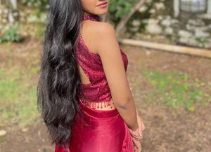 Stunning Red Tiered Lehenga Choli
