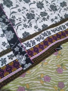 Elegant Floral Print Kimono Style Kurta