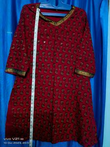 Maroon Colour Kurti From Shrishti