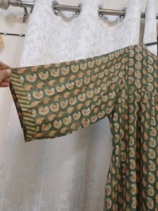 Green Paisley Print Kurta