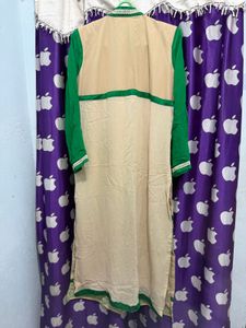 Elegant Green Embroidered Kurta Set( Now At 750)