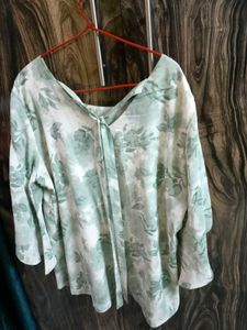 Chic Floral Print Kaftan Top