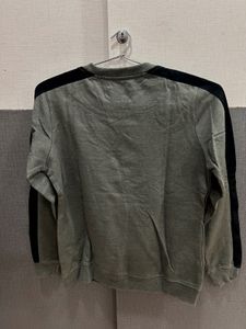Women’s Green Sweatshirt with Black Stripes