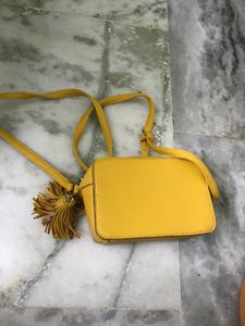 mustard Faux Leather Crossbody Bag