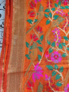Orange Silk Saree