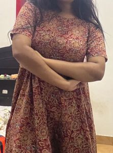 Ethnic Floral Print Aline Midi Dress