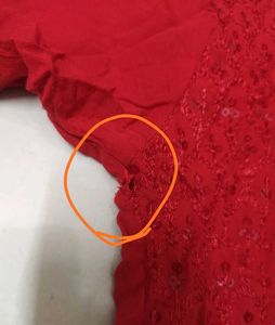 Stunning Red Sequinned Kurta