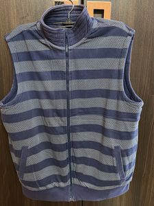 Men's Striped Zip-Up Vest
