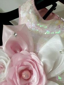 Elegant Pink Flower Girl Dress