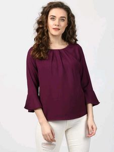 Purple Bell Sleeve Top