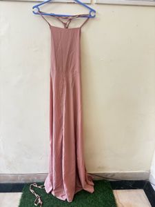 Elegant Rose Pink Maxi Dress