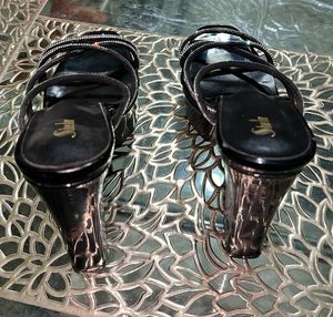 Imported Black Dazzling Rhinestone Heels