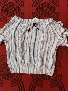 Striped Off-Shoulder Top